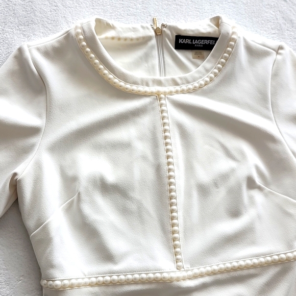 Karl Lagerfeld White Pearl Dress - Picture 3 of 7